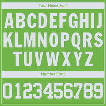 Load image into Gallery viewer, Custom Neon Green White V-Neck Basketball Jersey