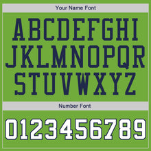 Load image into Gallery viewer, Custom Stitched Neon Green White-Navy Sports Pullover Sweatshirt Hoodie