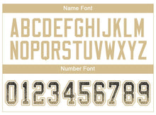 Load image into Gallery viewer, Custom Black Vegas Gold-White Mesh Drift Fashion Football Jersey