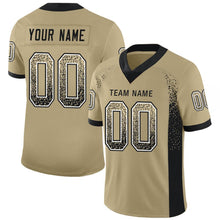 Load image into Gallery viewer, Custom Vegas Gold Black-White Mesh Drift Fashion Football Jersey