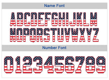 Load image into Gallery viewer, Custom Lights Out Black Scarlet-Royal USA Flag Fashion Football Jersey
