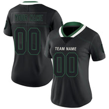 Load image into Gallery viewer, Custom Lights Out Black Gotham Green-White Football Jersey