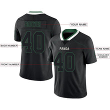 Load image into Gallery viewer, Custom Lights Out Black Gotham Green-White Football Jersey