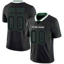 Load image into Gallery viewer, Custom Lights Out Black Gotham Green-White Football Jersey