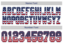 Load image into Gallery viewer, Custom White Royal-Scarlet USA Flag Fashion Football Jersey