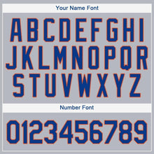 Load image into Gallery viewer, Custom Gray Royal-Orange Baseball Jersey
