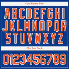 Load image into Gallery viewer, Custom Royal Orange-White Baseball Jersey
