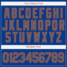 Load image into Gallery viewer, Custom Royal Gray-Orange Baseball Jersey