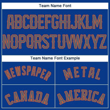Load image into Gallery viewer, Custom Royal Gray-Orange Baseball Jersey
