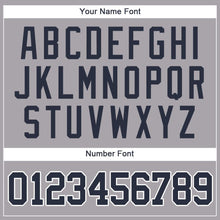 Load image into Gallery viewer, Custom Gray Navy-White Baseball Jersey