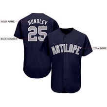 Load image into Gallery viewer, Custom Navy Gray-White Baseball Jersey