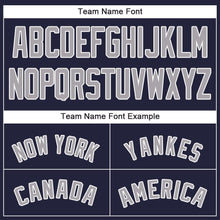 Load image into Gallery viewer, Custom Navy Gray-White Baseball Jersey