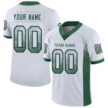 Load image into Gallery viewer, Custom White Gotham Green-Black Mesh Drift Fashion Football Jersey