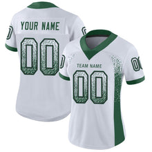 Load image into Gallery viewer, Custom White Gotham Green-Black Mesh Drift Fashion Football Jersey