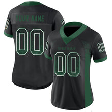 Load image into Gallery viewer, Custom Black Gotham Green-White Mesh Drift Fashion Football Jersey