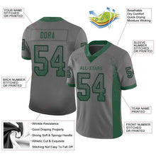 Load image into Gallery viewer, Custom Gray Gotham Green-Black Mesh Drift Fashion Football Jersey