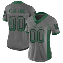 Load image into Gallery viewer, Custom Gray Gotham Green-Black Mesh Drift Fashion Football Jersey