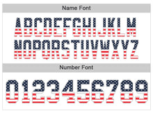 Load image into Gallery viewer, Custom Lights Out Black Silver-Navy USA Flag Fashion Football Jersey