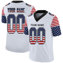 Load image into Gallery viewer, Custom White Black-Gray USA Flag Fashion Football Jersey