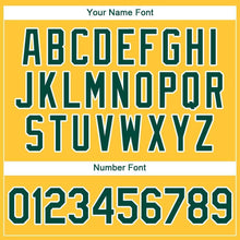Load image into Gallery viewer, Custom Gold Green-White Baseball Jersey