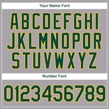 Load image into Gallery viewer, Custom Gray Green-Gold Baseball Jersey
