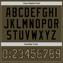 Load image into Gallery viewer, Custom Stitched Olive Camo-Black Sports Pullover Sweatshirt Salute To Service Hoodie