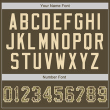 Load image into Gallery viewer, Custom Olive Camo-Khaki Authentic Salute To Service American Flag Fashion Baseball Jersey