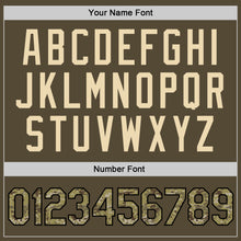 Load image into Gallery viewer, Custom Olive Camo-Black Authentic Salute To Service American Flag Fashion Baseball Jersey