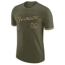 Load image into Gallery viewer, Custom Olive Camo-Black Salute To Service Performance T-Shirt