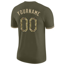 Load image into Gallery viewer, Custom Olive Camo-Black Salute To Service Performance T-Shirt