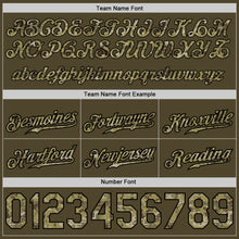 Load image into Gallery viewer, Custom Olive Camo-Black Authentic Throwback Basketball Shorts