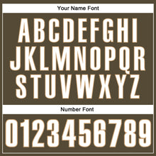 Load image into Gallery viewer, Custom Olive White-Old Gold Authentic Throwback Basketball Jersey