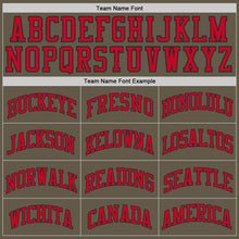 Load image into Gallery viewer, Custom Olive Red-Black Authentic Throwback Basketball Jersey