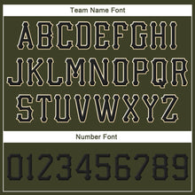 Load image into Gallery viewer, Custom Olive Black-Cream Stitched Adjustable Snapback Salute To Service Hat