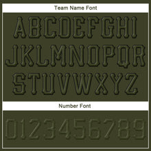 Load image into Gallery viewer, Custom Olive Olive-Black Stitched Adjustable Snapback Hat