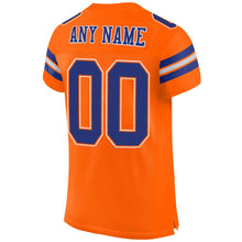 Load image into Gallery viewer, Custom Orange Royal-White Mesh Authentic Football Jersey