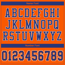 Load image into Gallery viewer, Custom Orange Royal-White Mesh Authentic Football Jersey