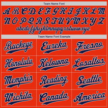 Load image into Gallery viewer, Custom Orange Navy-White Authentic Baseball Jersey