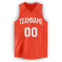 Load image into Gallery viewer, Custom Orange White V-Neck Basketball Jersey