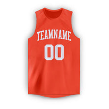Load image into Gallery viewer, Custom Orange White Round Neck Basketball Jersey