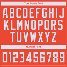 Load image into Gallery viewer, Custom Orange White Round Neck Basketball Jersey