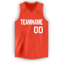 Load image into Gallery viewer, Custom Orange White V-Neck Basketball Jersey