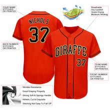 Load image into Gallery viewer, Custom Orange Black-Old Gold Authentic Baseball Jersey