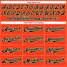 Load image into Gallery viewer, Custom Orange Black-Old Gold Authentic Throwback Rib-Knit Baseball Jersey Shirt