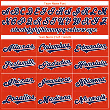 Load image into Gallery viewer, Custom Orange Navy-White Authentic Throwback Rib-Knit Baseball Jersey Shirt