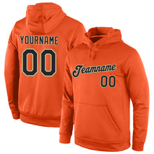 Load image into Gallery viewer, Custom Stitched Orange Black-Old Gold Sports Pullover Sweatshirt Hoodie