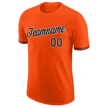 Load image into Gallery viewer, Custom Orange Black-White Performance T-Shirt