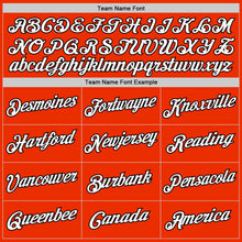 Load image into Gallery viewer, Custom Orange White-Black Authentic Baseball Jersey