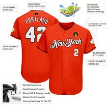 Load image into Gallery viewer, Custom Orange White-Brown Authentic Baseball Jersey