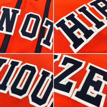 Load image into Gallery viewer, Custom Orange White-Navy Authentic Baseball Jersey